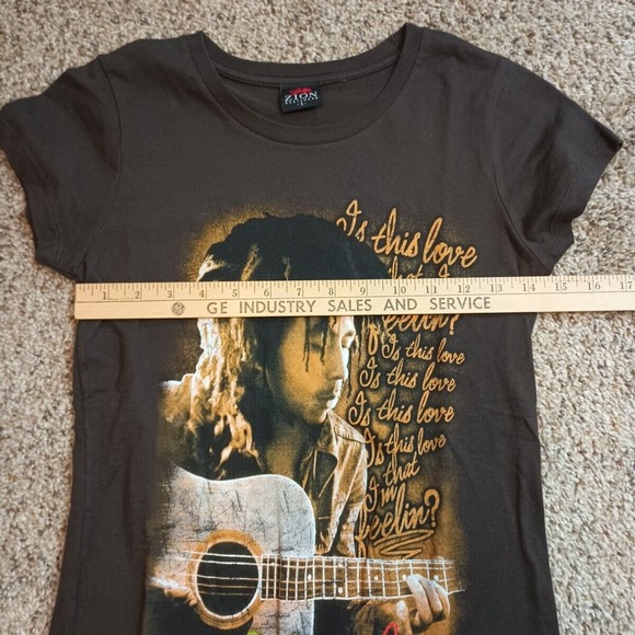 Bob Marley Zion - Is This Love Brown T-Shirt - Women's Small Fitted - Picture 7 of 10